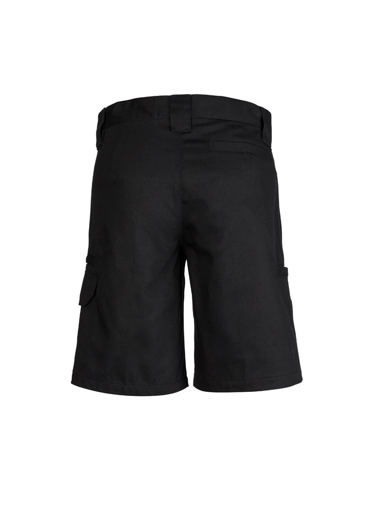 Womens Plain Utility Short Black back