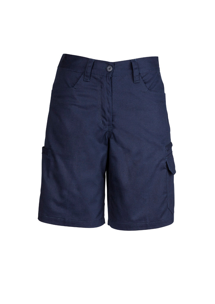 Womens Plain Utility Short Navy front
