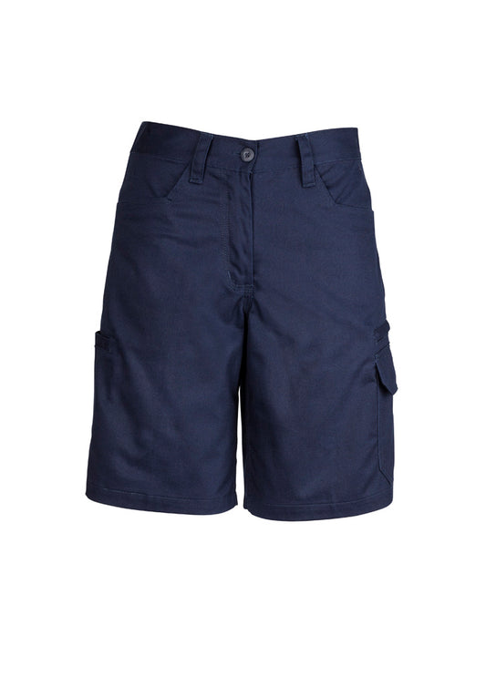 Womens Plain Utility Short Navy front