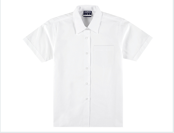 Deni High Ladies Short Sleeve Open Neck Blouse