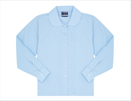 Midford Girls Long Sleeve Pin Tuck School Blouse