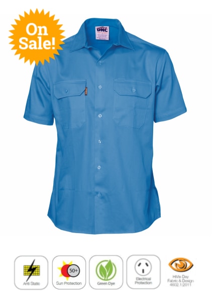 Dnc Cotton Drill Work Shirt - Short Sleeve Workwear